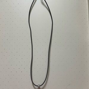 Black Cord Necklace with Blood Vile Pendant